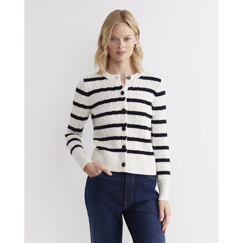 Sportscraft Cable Merino Cotton Cardigan image number 15